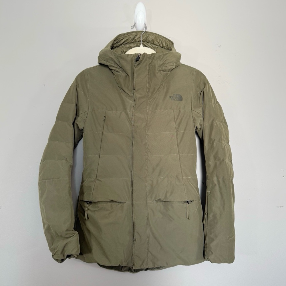 The North Face Heavenly Hooded Jacket Women’s Size XS Olive Green 550 Fill Down